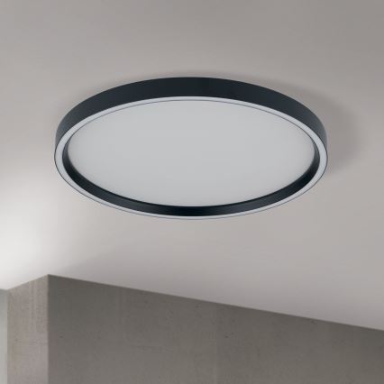 Plafoniera LED dimmerabile MASCA LED/36W/230V 2700/3350/4000K diametro 40 cm nero