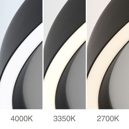 Plafoniera LED dimmerabile MASCA LED/36W/230V 2700/3350/4000K diametro 40 cm nero