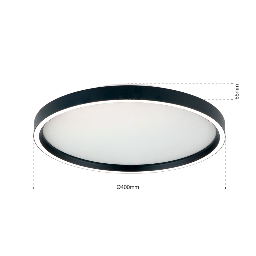 Plafoniera LED dimmerabile MASCA LED/36W/230V 2700/3350/4000K diametro 40 cm nero