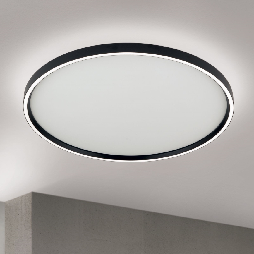 Plafoniera LED dimmerabile MASCA LED/47W/230V 2700/3350/4000K diametro 60 cm nero