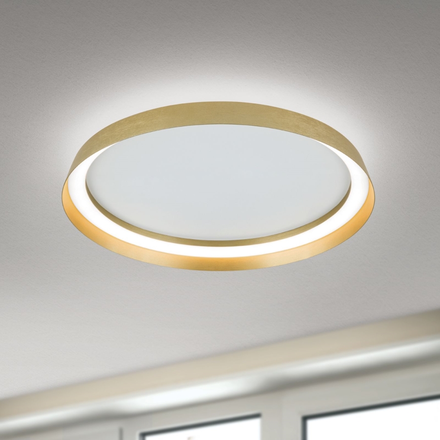 Plafoniera LED dimmerabile MANTA LED/38W/230V 2700/3000/4000K diametro 45 cm oro