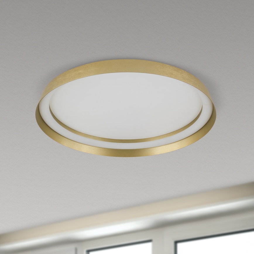 Plafoniera LED dimmerabile MANTA LED/38W/230V 2700/3000/4000K diametro 45 cm oro