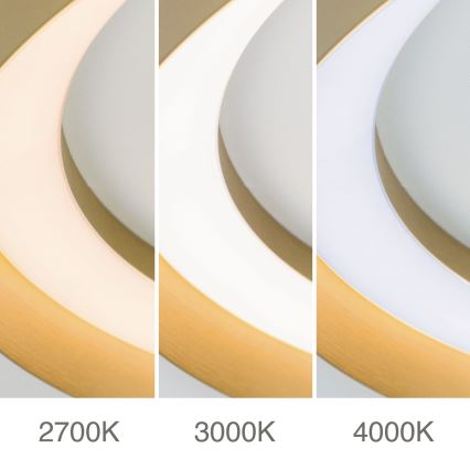 Plafoniera LED dimmerabile MANTA LED/38W/230V 2700/3000/4000K diametro 45 cm oro
