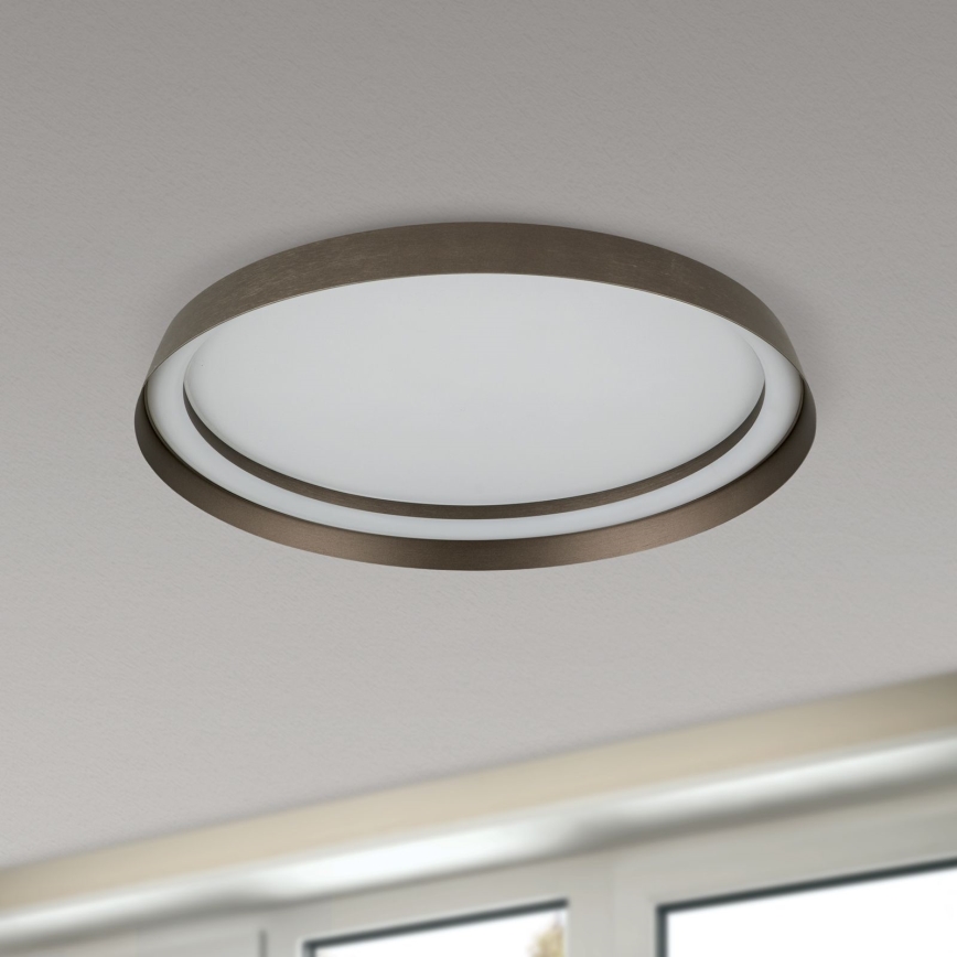 Plafoniera LED dimmerabile MANTA LED/38W/230V 2700/3000/4000K diametro 45 cm marrone