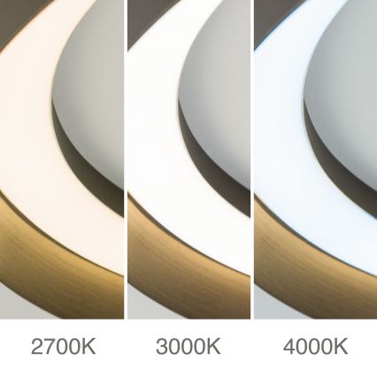 Plafoniera LED dimmerabile MANTA LED/38W/230V 2700/3000/4000K diametro 45 cm marrone