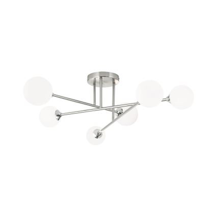 Lampadario a plafone SNOWWHITE 6xG9/20W/230V diametro 84 cm cromo opaco