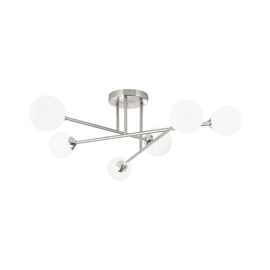 Lampadario a plafone SNOWWHITE 6xG9/20W/230V diametro 84 cm cromo opaco