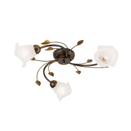 Lampadario a plafone SISI 3xE14/40W/230V diametro 60 cm bronzo/patina