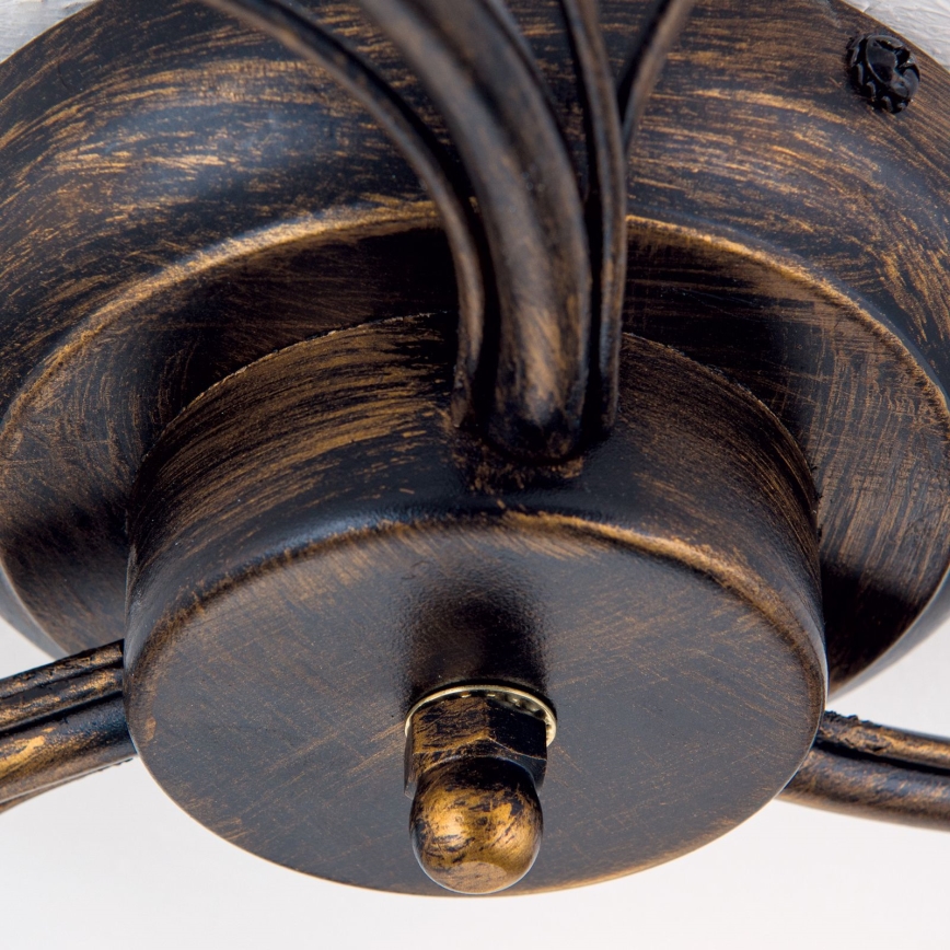 Lampadario a plafone SISI 3xE14/40W/230V diametro 60 cm bronzo/patina