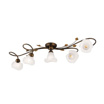 Lampadario a plafone SISI 5xE14/40W/230V bronzo/patina