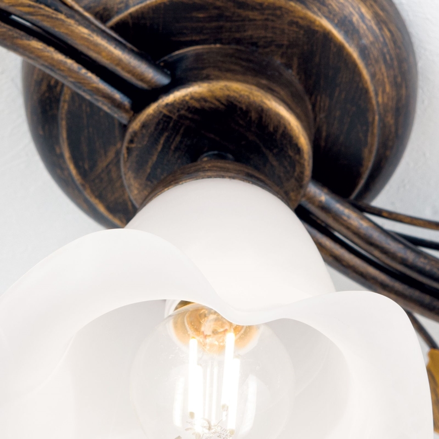 Lampadario a plafone SISI 5xE14/40W/230V bronzo/patina
