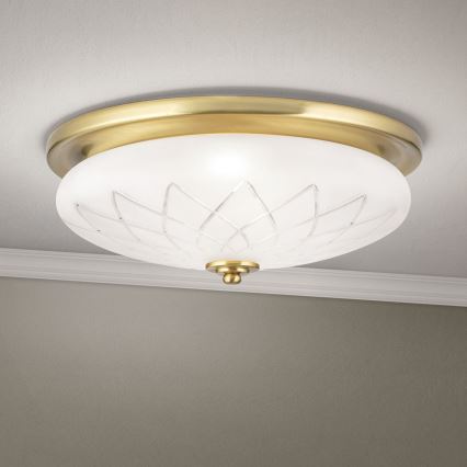 Plafoniera PORTO 2xE27/40W/230V diametro 37 cm oro