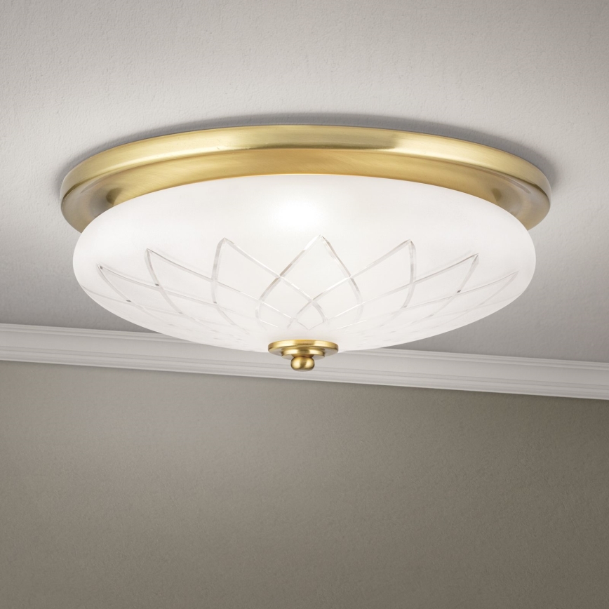 Plafoniera PORTO 2xE27/40W/230V diametro 37 cm oro