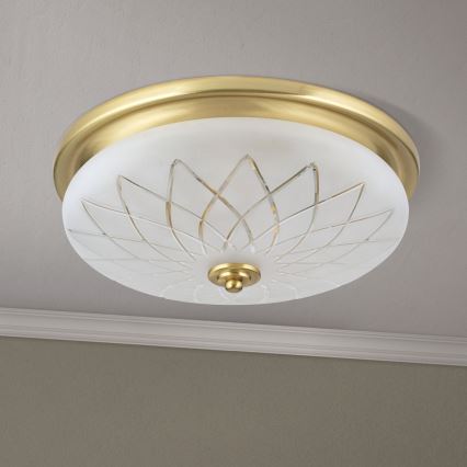 Plafoniera PORTO 2xE27/40W/230V diametro 37 cm oro