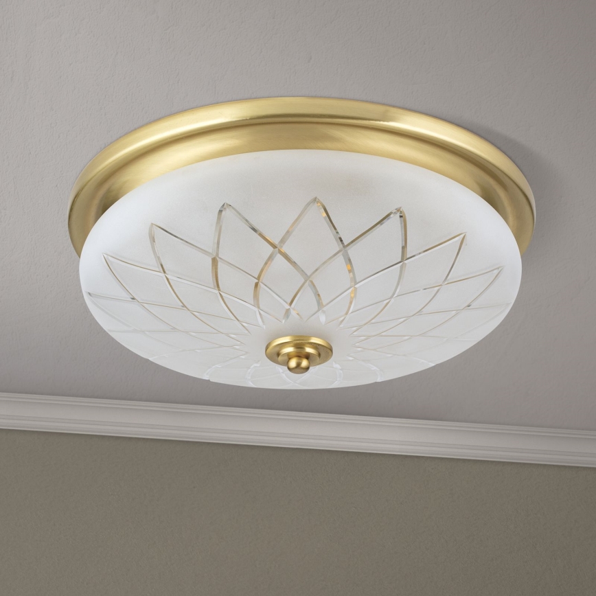 Plafoniera PORTO 2xE27/40W/230V diametro 37 cm oro
