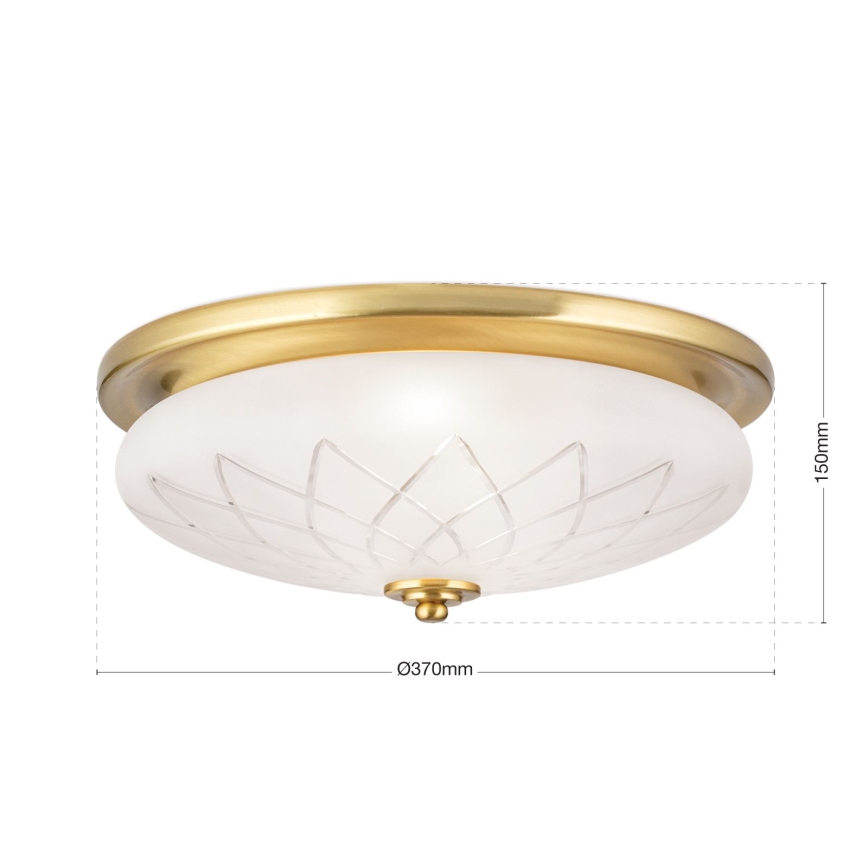 Plafoniera PORTO 2xE27/40W/230V diametro 37 cm oro