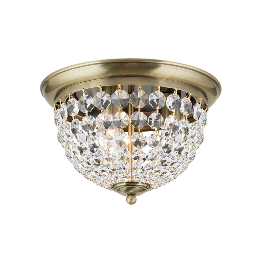 Plafoniera di cristallo PLAFOND 3xE27/40W/230V diametro 35 cm bronzo