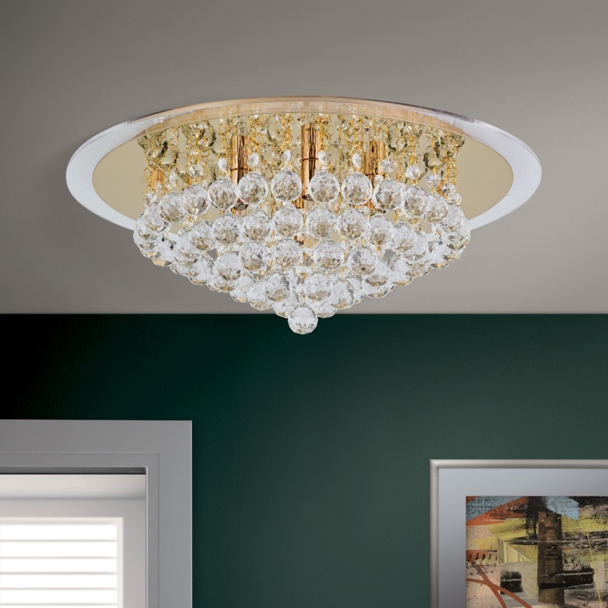 Plafoniera di cristallo GLORIA 6xG9/40W/230V diametro 50 cm oro