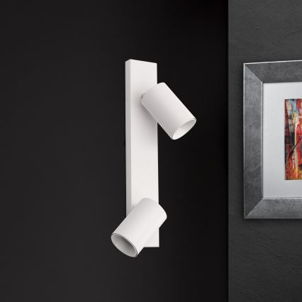 Faretto da parete SEAN 2xGU10/13W/230V bianco