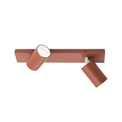 Faretto orientabile PENN 2xGU10/13W/230V colore mattone