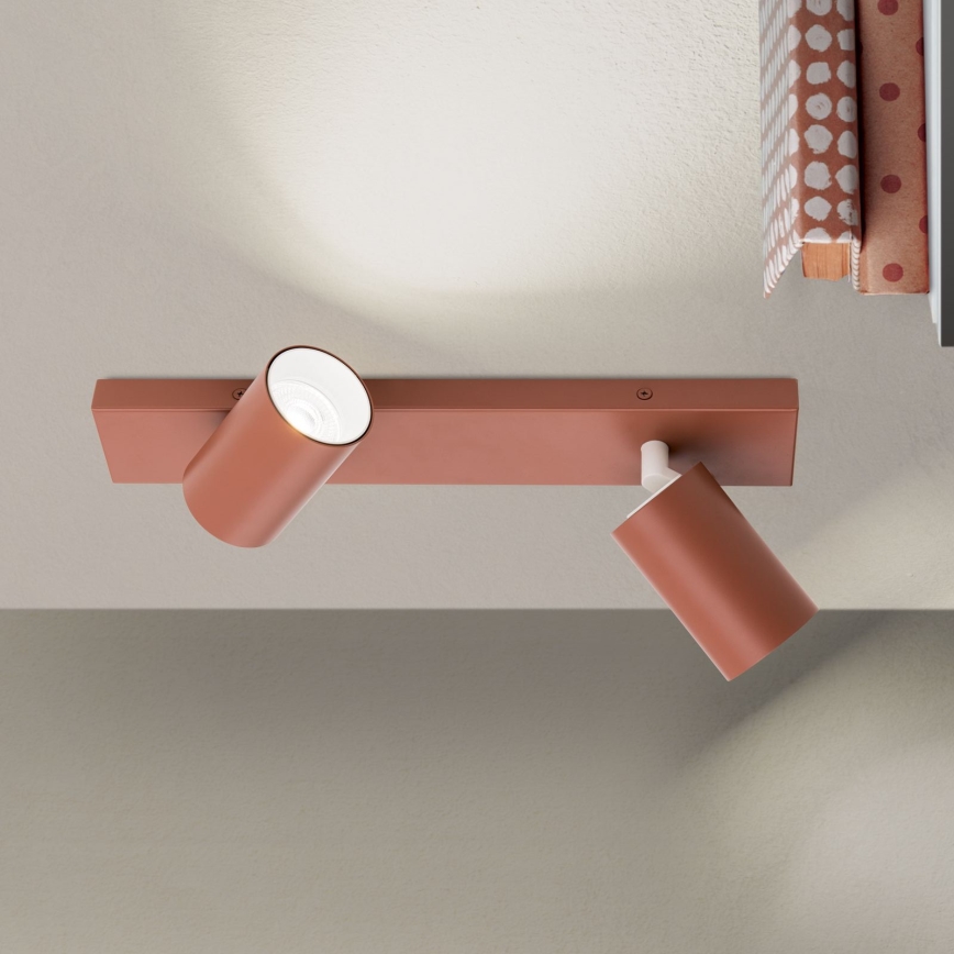 Faretto orientabile PENN 2xGU10/13W/230V colore mattone
