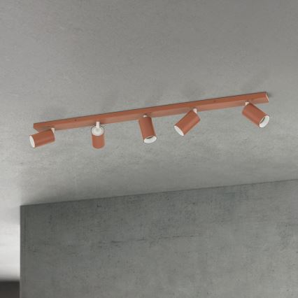 Faretto PENN 5xGU10/13W/230V colore mattone