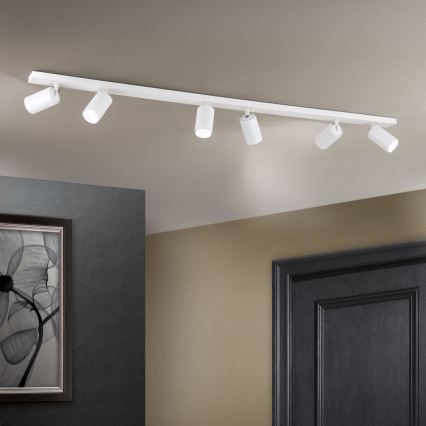 Plafoniera a 6 faretti SEAN 6xGU10/13W/230V bianca