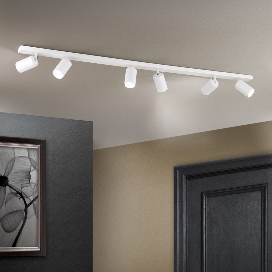 Plafoniera a 6 faretti SEAN 6xGU10/13W/230V bianca