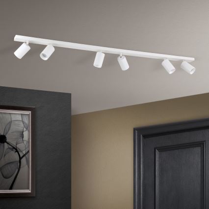 Plafoniera a 6 faretti SEAN 6xGU10/13W/230V bianca