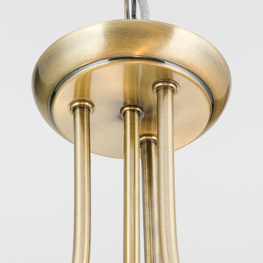 Lampadario a sospensione con catena AIDA 3xE27/60W/230V diametro 39,5 cm ottone