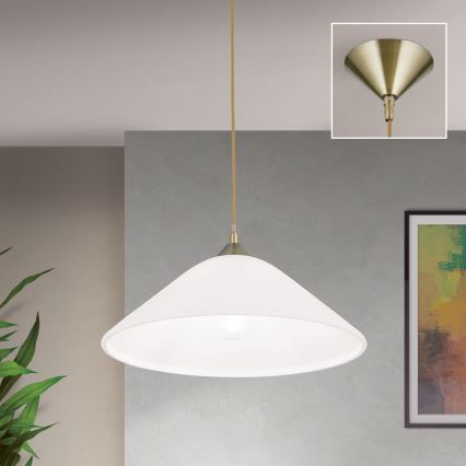 Lampadario a sospensione con filo GRADO 1xE27/60W/230V diametro 40 cm ottone