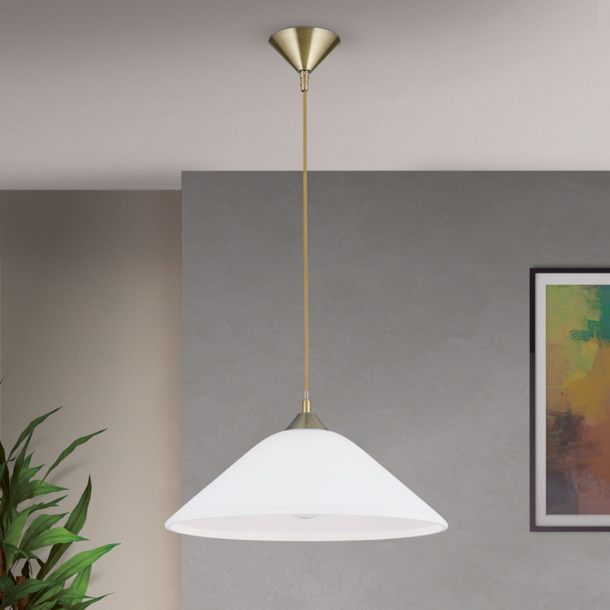 Lampadario a sospensione con filo GRADO 1xE27/60W/230V diametro 40 cm ottone
