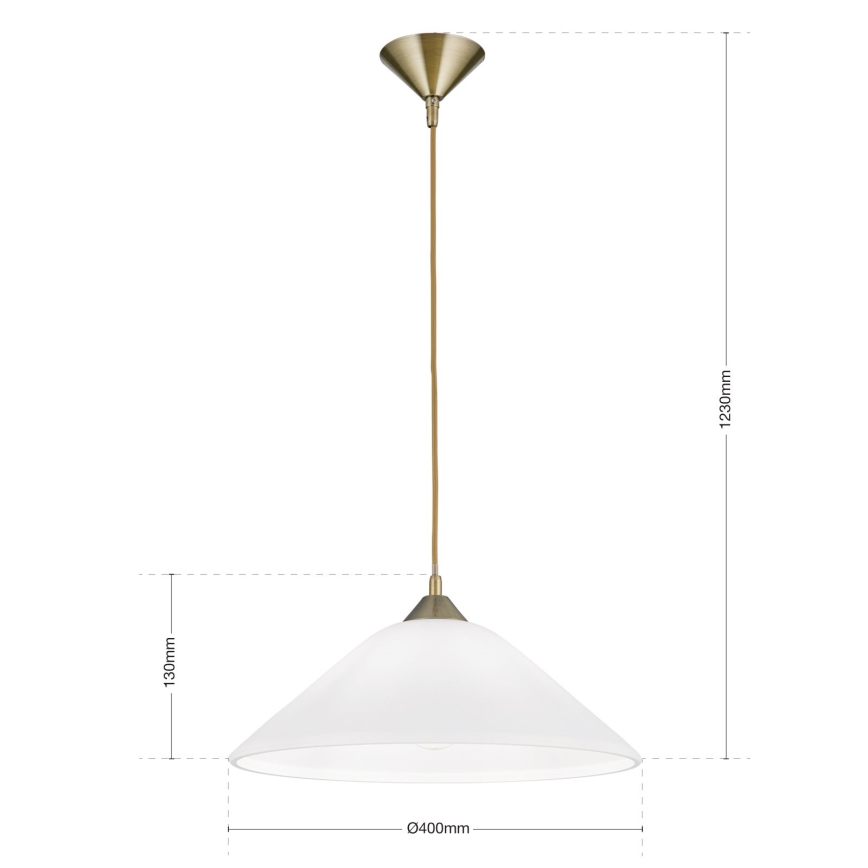 Lampadario a sospensione con filo GRADO 1xE27/60W/230V diametro 40 cm ottone