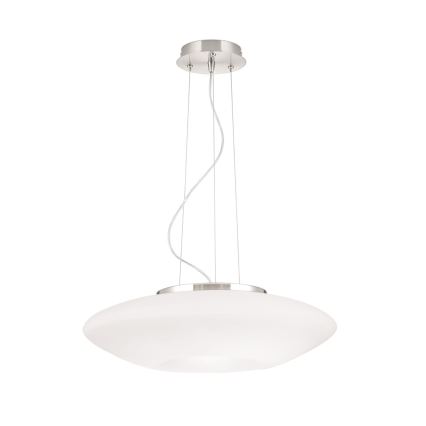 Lampadario a sospensione con filo BLANC 2xE27/60W/230V diametro 49 cm cromo opaco