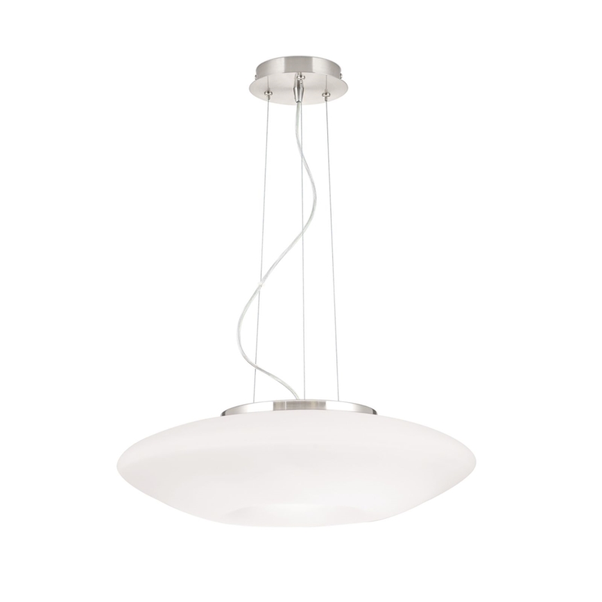 Lampadario a sospensione con filo BLANC 2xE27/60W/230V diametro 49 cm cromo opaco