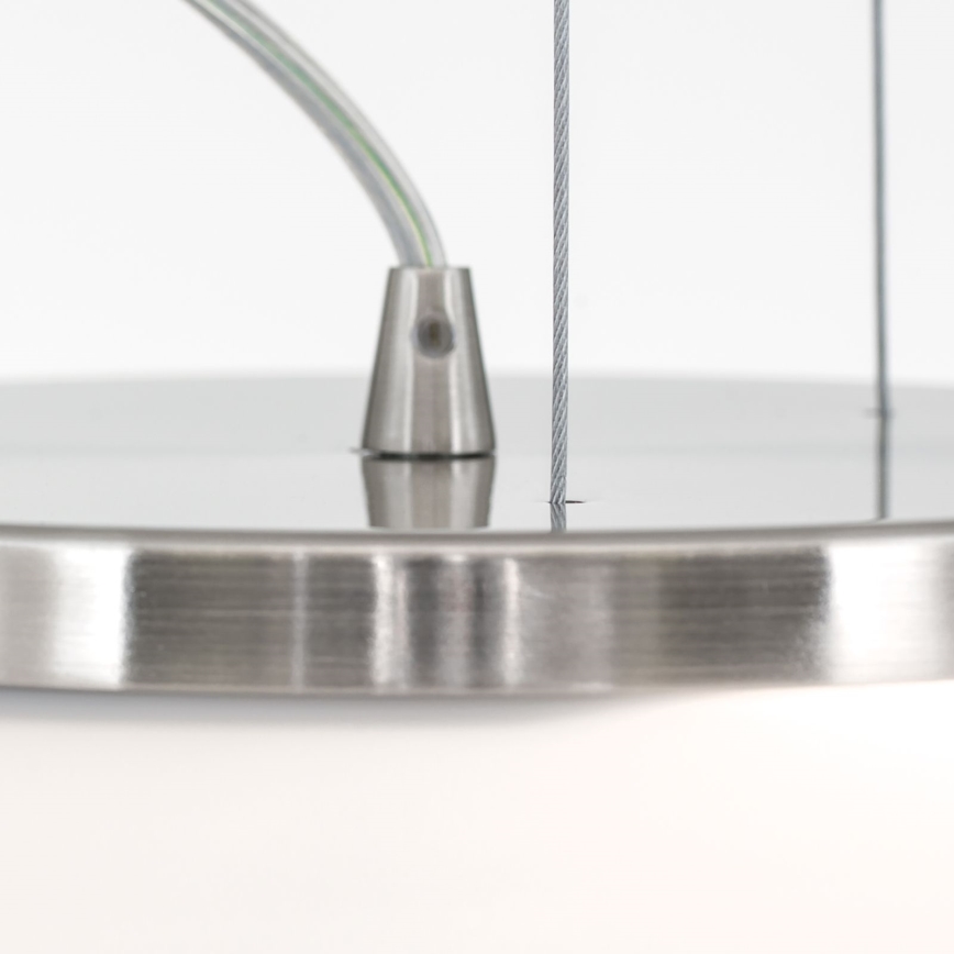 Lampadario a sospensione con filo BLANC 2xE27/60W/230V diametro 49 cm cromo opaco