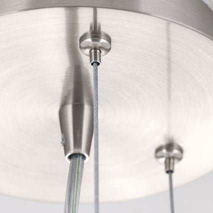 Lampadario a sospensione con filo BLANC 2xE27/60W/230V diametro 49 cm cromo opaco