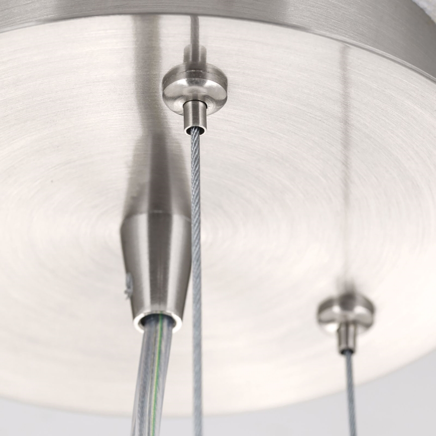 Lampadario a sospensione con filo BLANC 2xE27/60W/230V diametro 49 cm cromo opaco