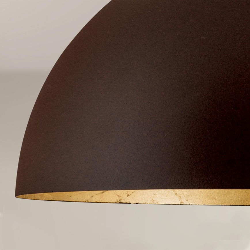 Lampadario a sospensione con filo ELIANO 1xE27/60W/230V diametro 50 cm marrone/oro