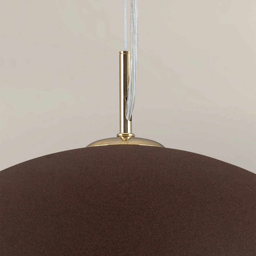 Lampadario a sospensione con filo ELIANO 1xE27/60W/230V diametro 50 cm marrone/oro