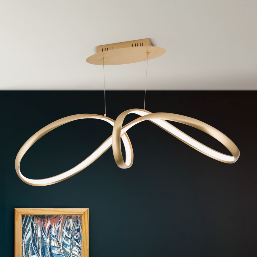 Lampadario a sospensione con filo LED dimmerabile CIRCUS LED/36W/230V oro