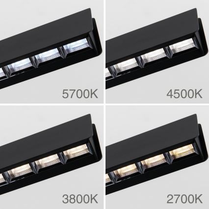 Lampadario a sospensione con filo LED dimmerabile TARA LED/44W/230V 2700/3800/4500/5700K nero