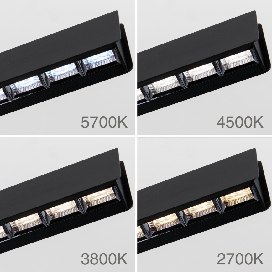 Lampadario a sospensione con filo LED dimmerabile TARA LED/44W/230V 2700/3800/4500/5700K nero