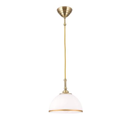 Lampadario a sospensione con filo OLD LAMP 1xE27/40W/230V bianco/ottone