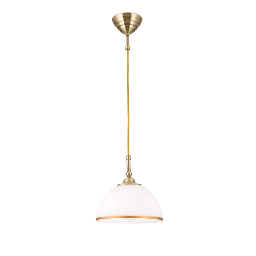 Lampadario a sospensione con filo OLD LAMP 1xE27/40W/230V bianco/ottone