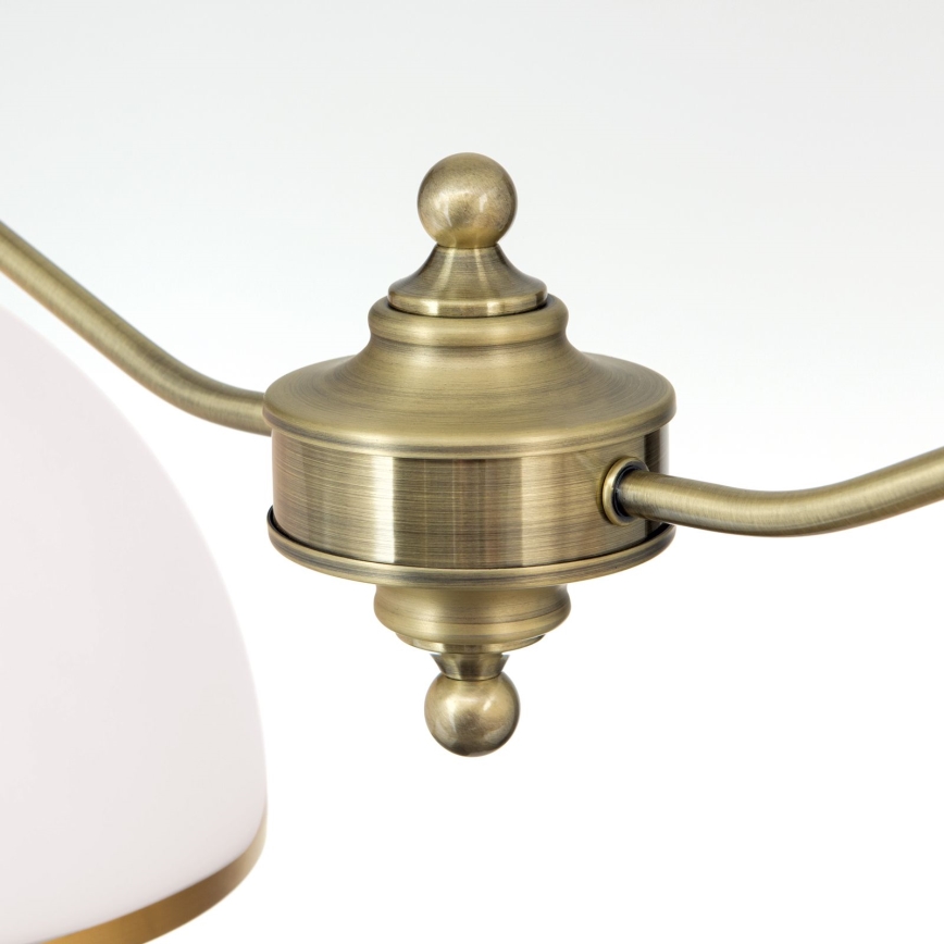 Lampadario a sospensione con catena OLD LAMP 2xE27/40W/230V bianco/ottone