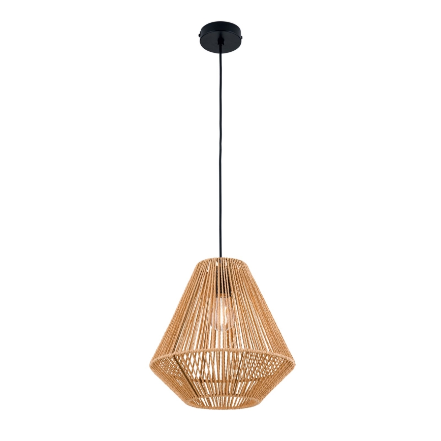 Lampadario a sospensione con filo JUNGLE 1xE27/40W/230V diametro 31 cm canapa