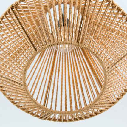 Lampadario a sospensione con filo JUNGLE 1xE27/40W/230V diametro 31 cm canapa