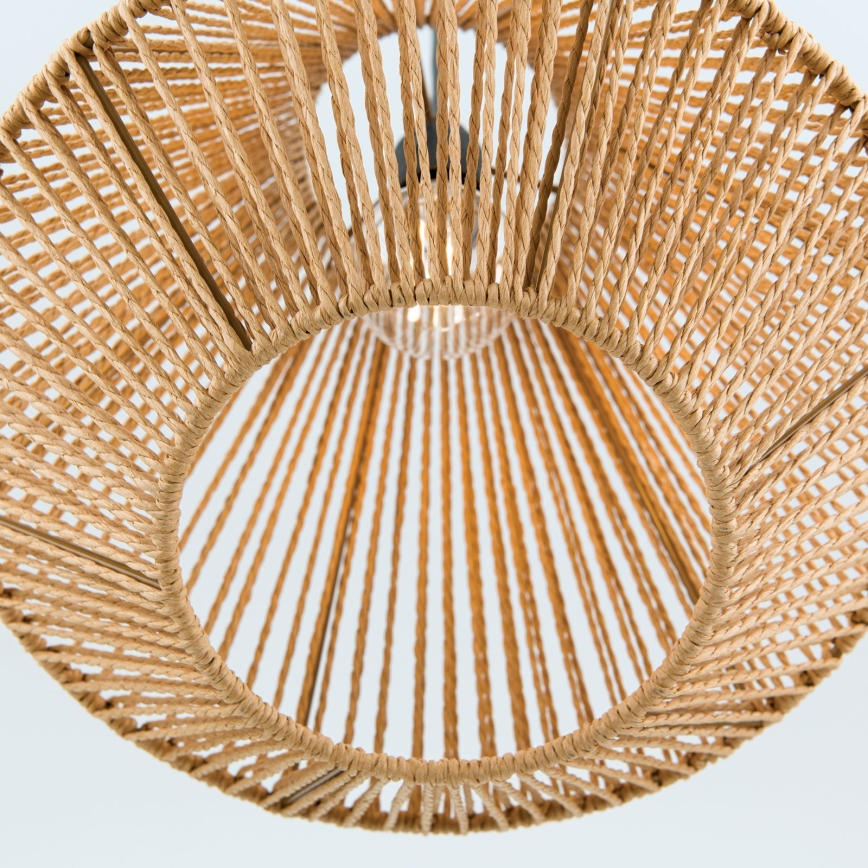 Lampadario a sospensione con filo JUNGLE 1xE27/40W/230V diametro 31 cm canapa