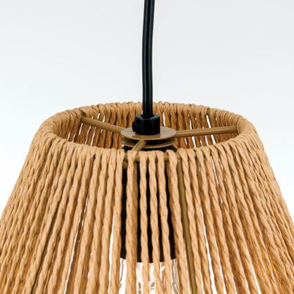 Lampadario a sospensione con filo JUNGLE 1xE27/40W/230V diametro 31 cm canapa